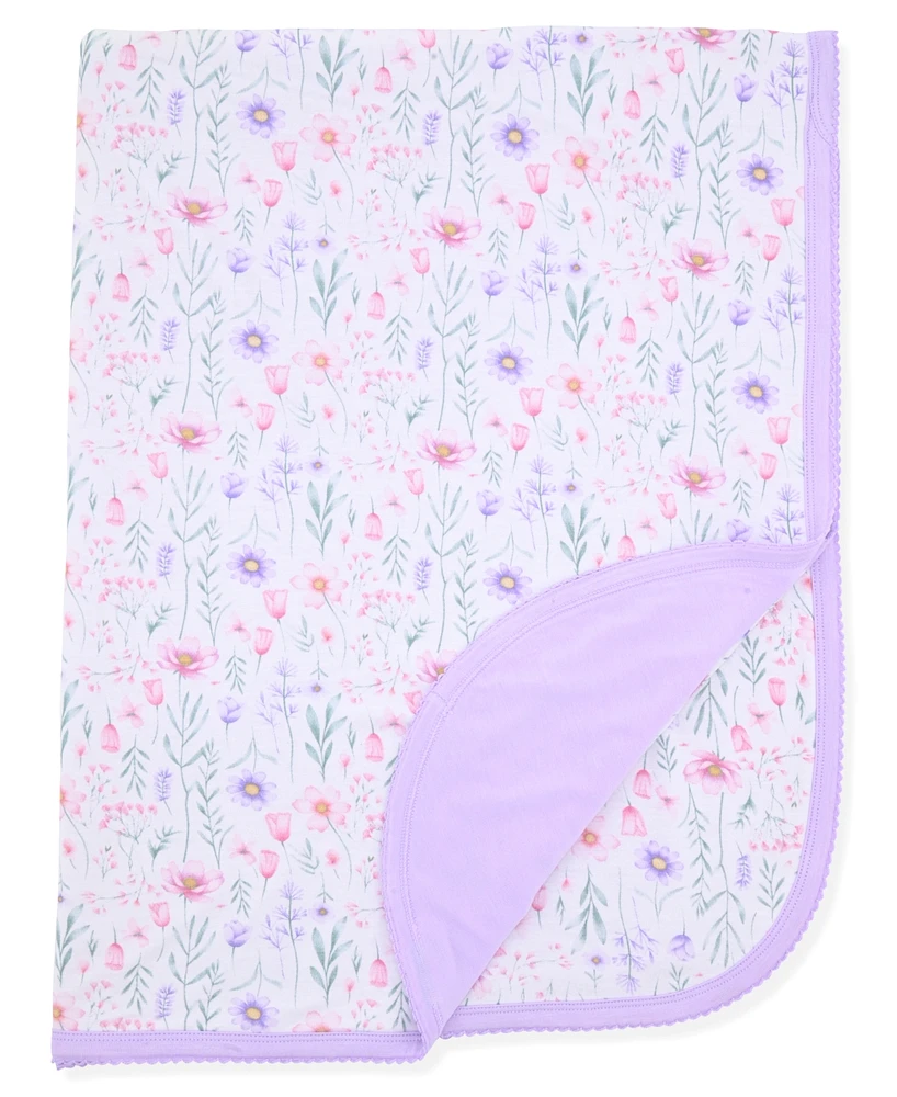Max & Olivia Newborn Girls Print Reversible Swaddle Blanket