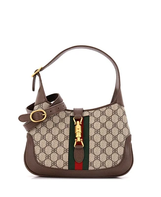 Pre-Owned Balenciaga Small x Gucci The Hacker Project Jackie 1961 Hobo Bb Coated Canvas