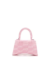 Pre-Owned Balenciaga Small Hourglass Top Handle Bag Bb Monogram Denim