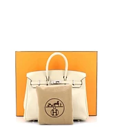 Pre-Owned Hermes Birkin 25 Handbag Light Swift with Palladium Hardware