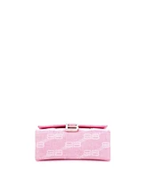 Pre-Owned Balenciaga Xs Hourglass Top Handle Bag Bb Monogram Denim