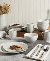 Tabletops Gallery Logan 16 Pc. Ash White Set, Service for 4