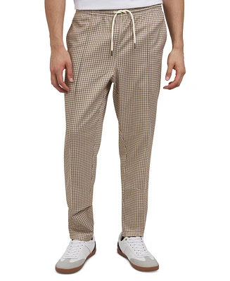 Ben Sherman Men's Regular-Fit Houndstooth Check Tricot Track Pants