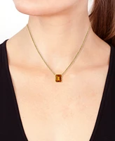 Effy Citrine Pendant Necklace (5-7/8 ct. t.w.) in 14k Gold over Silver, 17" + 1" extender