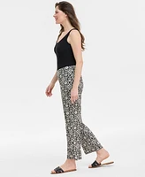 Jm Collection Women's Printed Wide-Leg Pull-On Pants, Exclusively at Macy's