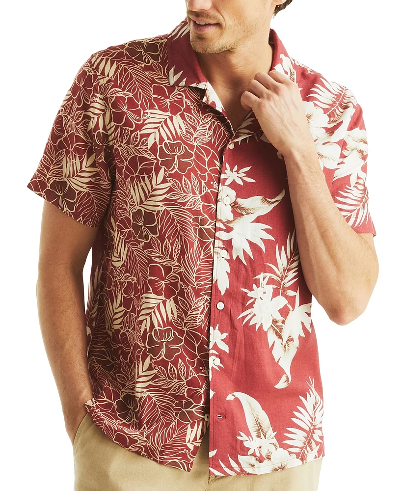 Nautica Men's Printed Tropical Button-Up Camp Shirt