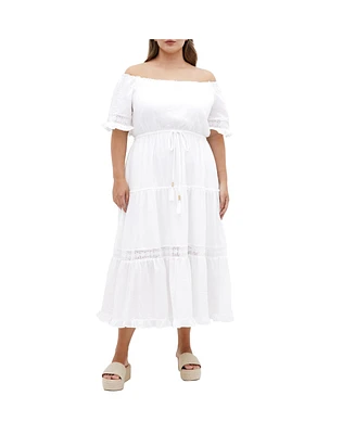 Plus Angel Midi Dress