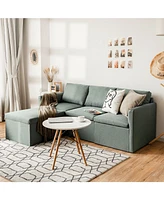 Convertible L-Shaped Sectional Sofa Couch with Reversible Chaise Versatile and Comfortable Seating for Living Room