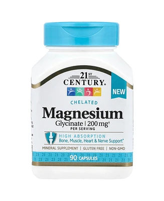 21st Century Chelated Magnesium Glycinate 200 mg 90 Capsules