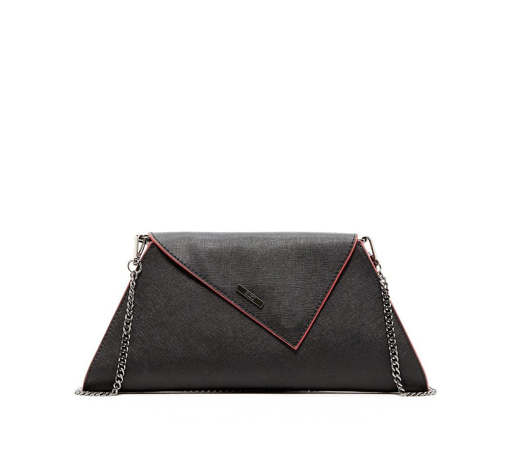 Susu The Angelica Black Leather Clutch Bag