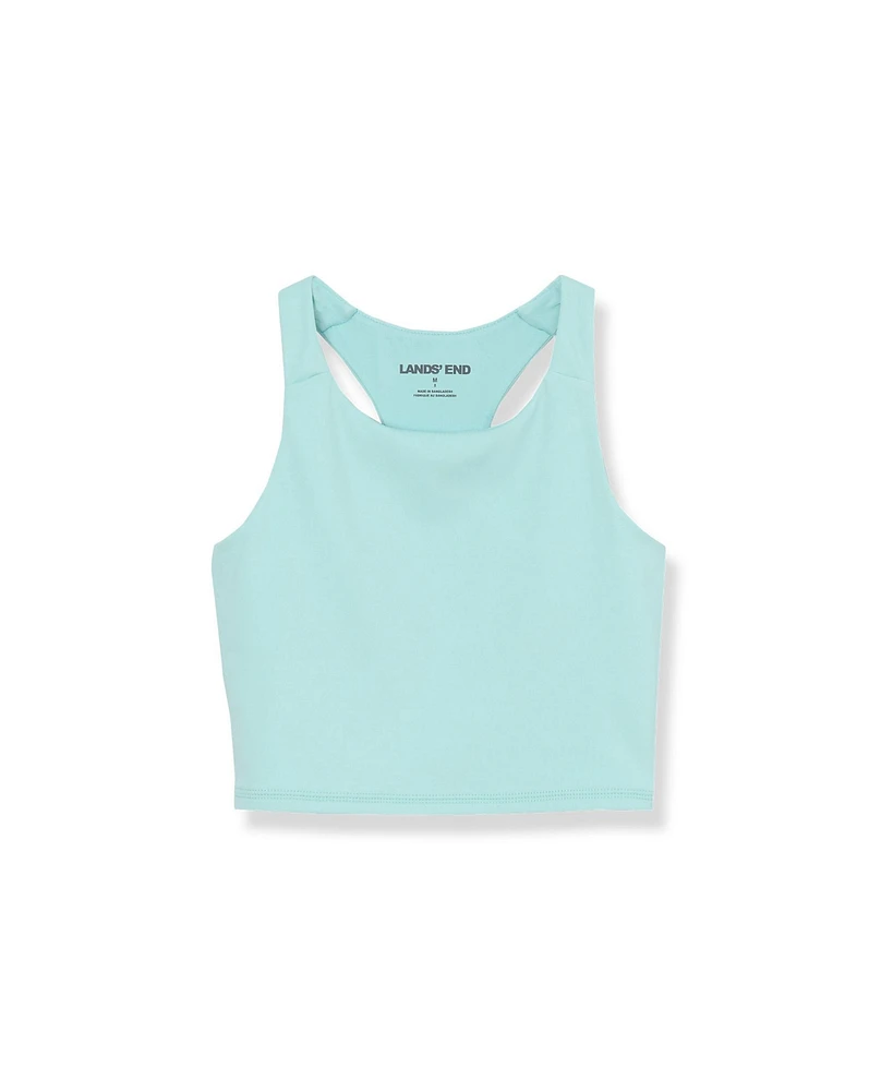 Lands' End Girls Active Crop Tank