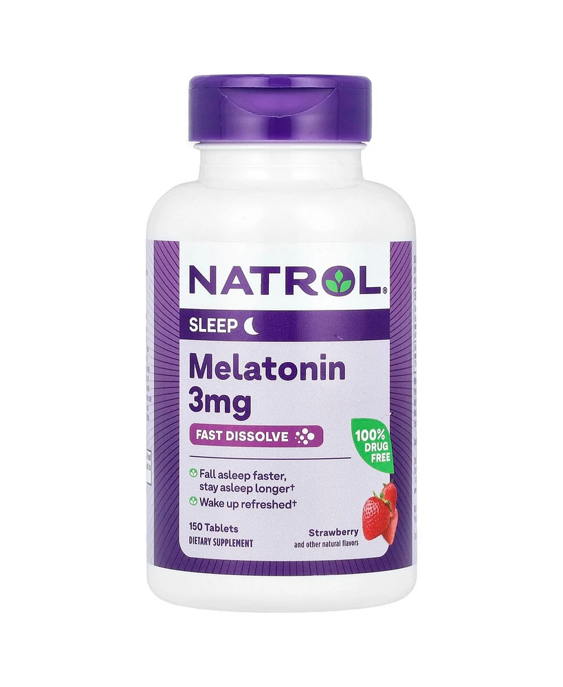 Natrol Melatonin Fast Dissolve Strawberry 3 mg