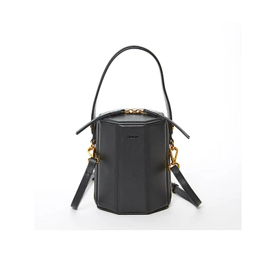 Susu Black Purse Leather Bucket Bag Small Crossbody Purse Women's Handbag