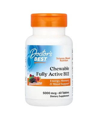 Doctor's Best Chewable Fully Active B12 Mixed Berries 5 000 mcg