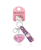 Hello Kitty Heart Liquid Keychain with Wrist Strap - Travel Gifts