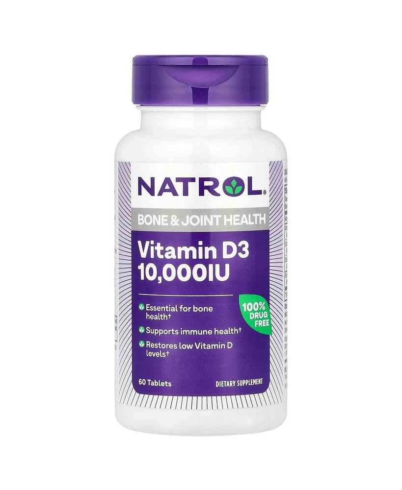 Natrol Vitamin D3 Bone & Joint Health 10 000 Iu
