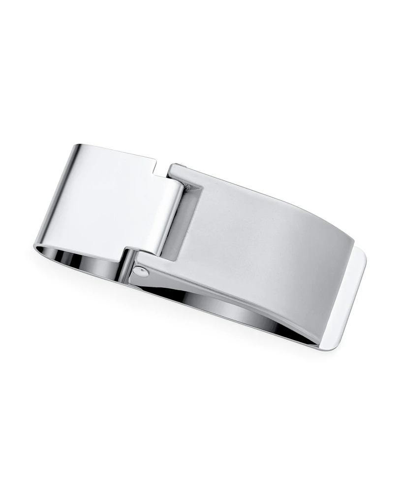Bling Jewelry Large Wide Strong Hinged Style Money Clip Card Holder Stainless Steel