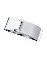 Bling Jewelry Large Wide Strong Hinged Style Money Clip Card Holder Stainless Steel