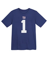 Nike Preschool Malik Nabers Royal New York Giants Name Number T-Shirt