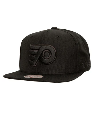 Mitchell & Ness Men's Black Philadelphia Flyers Soul Strike Cultivated Pearl Tonal Snapback Hat