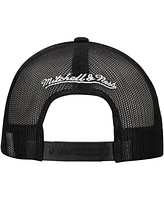 Mitchell & Ness Men's Black Brooklyn Nets Script Trucker Adjustable Hat