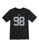 Nike Preschool Maxx Crosby Black Las Vegas Raiders Player Name Number T-Shirt