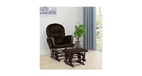 Baby Nursery Relax Rocker Rocking Chair Glider and Ottoman Set