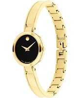 Movado Women's Moda Swiss Quartz Yellow Pvd Watch, 24mm