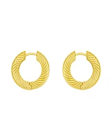 And Now This Textured Hinged Hoop Earrings