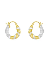 And Now This Clear Crystal Click Top Hoop Earrings