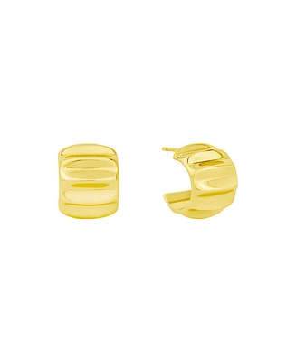 And Now This Puff Double Row Hoop Earrings