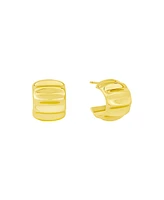 And Now This Puff Double Row Hoop Earrings