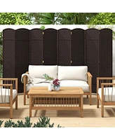 8-Panel Folding Room Divider Portable and Adjustable Privacy Screen for Home or Office
