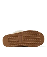 Fireside by Dearfoams Women's Sydney Genuine Shearling Scuff with Bow