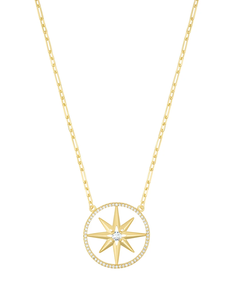 Adornia Gold Adjustable Crystal Pave Starburst Necklace