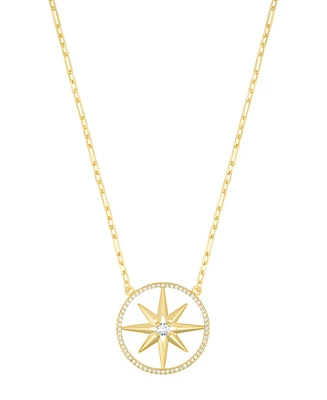 Adornia Gold Adjustable Crystal Pave Starburst Necklace