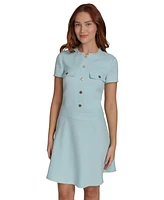 Tommy Hilfiger Women's Round-Neck Short-Sleeve Dress