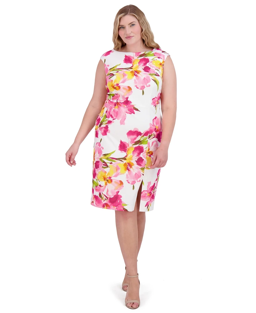 Eliza J Plus Floral-Print Sheath Dress
