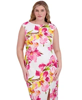 Eliza J Plus Floral-Print Sheath Dress