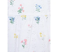 Little Me Baby Girls Cotton Eyelet Floral Bubble Romper & Headband, 2 Piece Set
