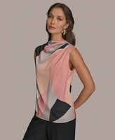 Donna Karan New York Women's Sleeveless Printed Top