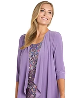 R & M Richards Petite 2-Pc. Jacket Printed Dress Set