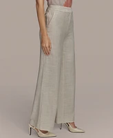 Donna Karan New York Women's Linen-Blend Wide-Leg Pants