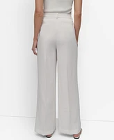 Dkny Women's High-Rise Pleat-Front Wide-Leg Pants