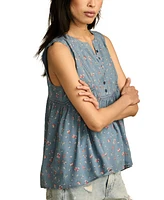 Lucky Women's Ditsy Floral Printed Sleeveless Shirt