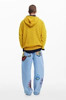 Desigual Men's Hooded sweatshirt with eyelet details