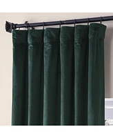 Half Price Drapes Spirit Green Signature Plush Velvet Hotel Blackout Curtain