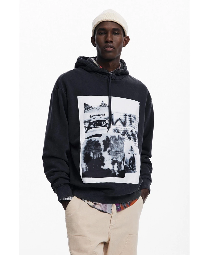 Desigual Men's Collage-Motor sweatshirt