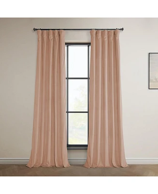 Half Price Drapes Peach Blossom Heritage Plush Velvet Room Darkening Curtain