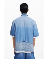 Desigual Men's Denim shirt with stitching